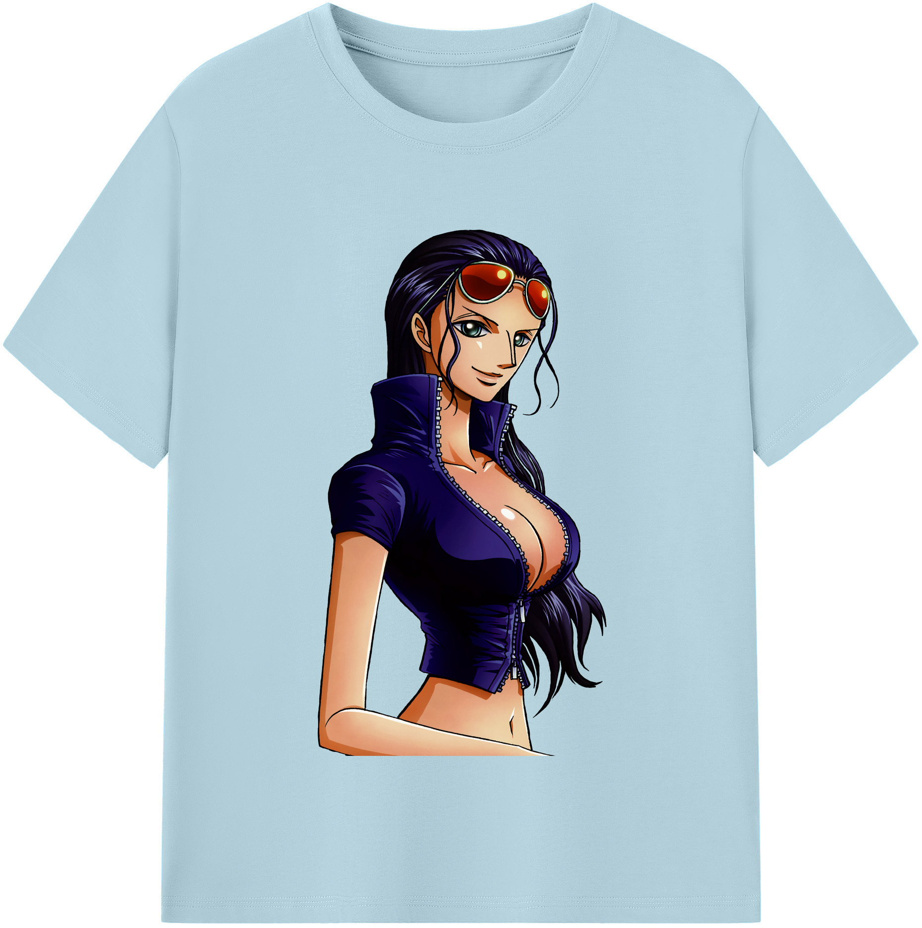 ワンピース ニコ・ロビン ONE PIECE Nico Robin 綿100％半袖Tシャツ（フロントプリント）